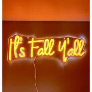 It’s Fall Y’all LED Neon Sign – Dimmable Autumn Wall & Desk Decor